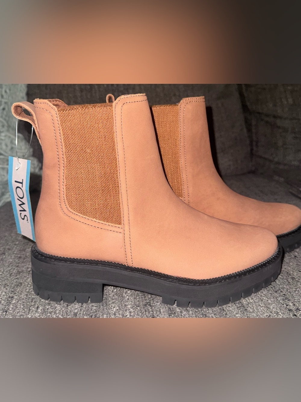 Toms Chelsea Ankle Boots in Blush Tan